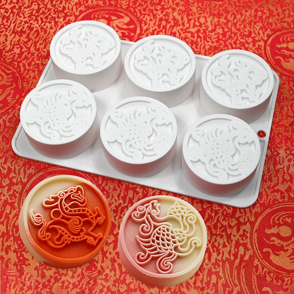 DIY French Dessert Baking mold Jelly Pudding Mold 6 Cavity Flower Shape Mooncake Mousse Cake Silicone Mold