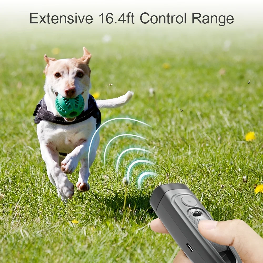 Relaxlines Handheld Deterrent No Bark Antibariking Device Ultrasonic Electronic Pet Dog Repeller for Small Medium Dogs