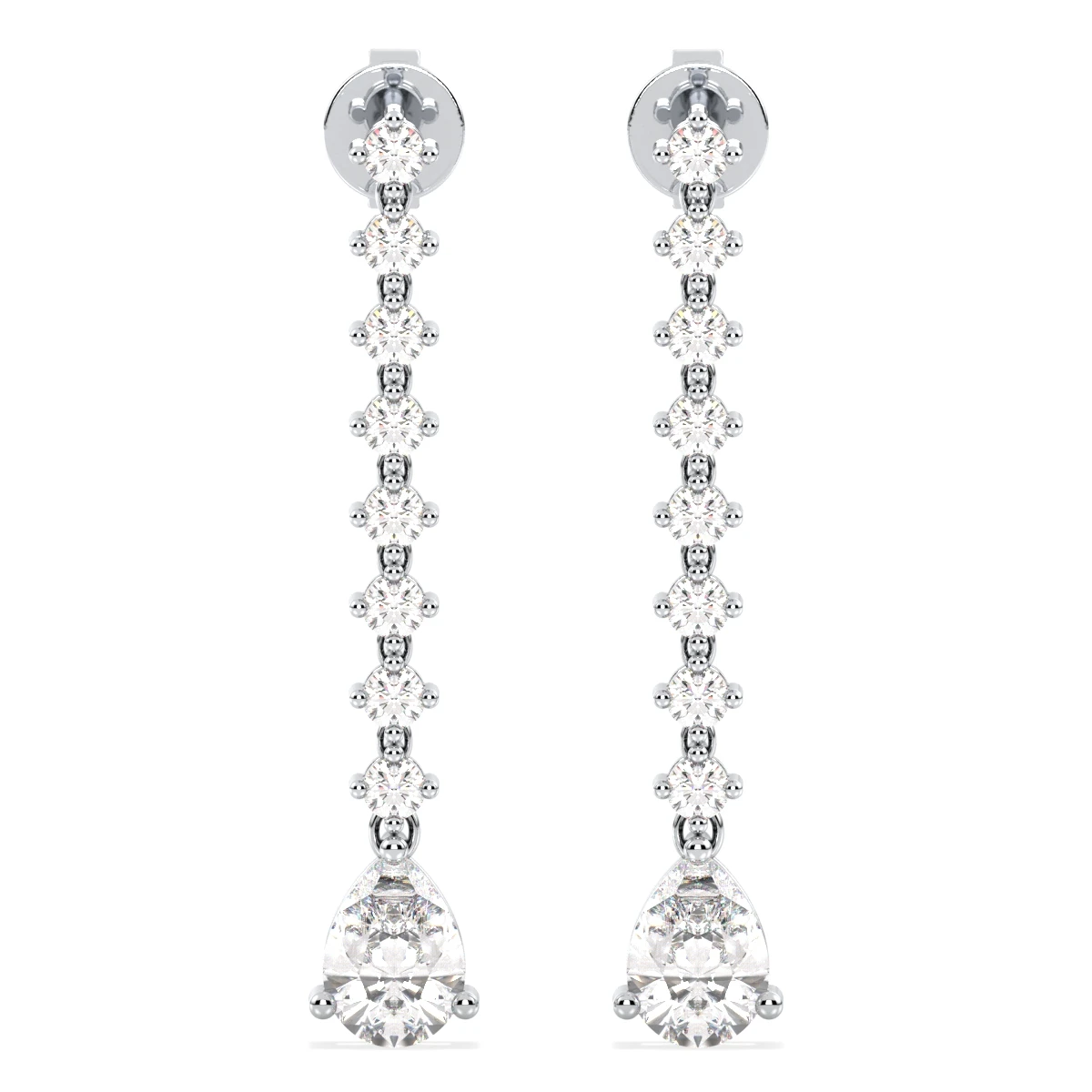 REYES Personalized 14K Gold Lab Grown 1.9 Carat Diamond Earrings for Women Classic High Quality Wholesale Wedding Fine Jewelry