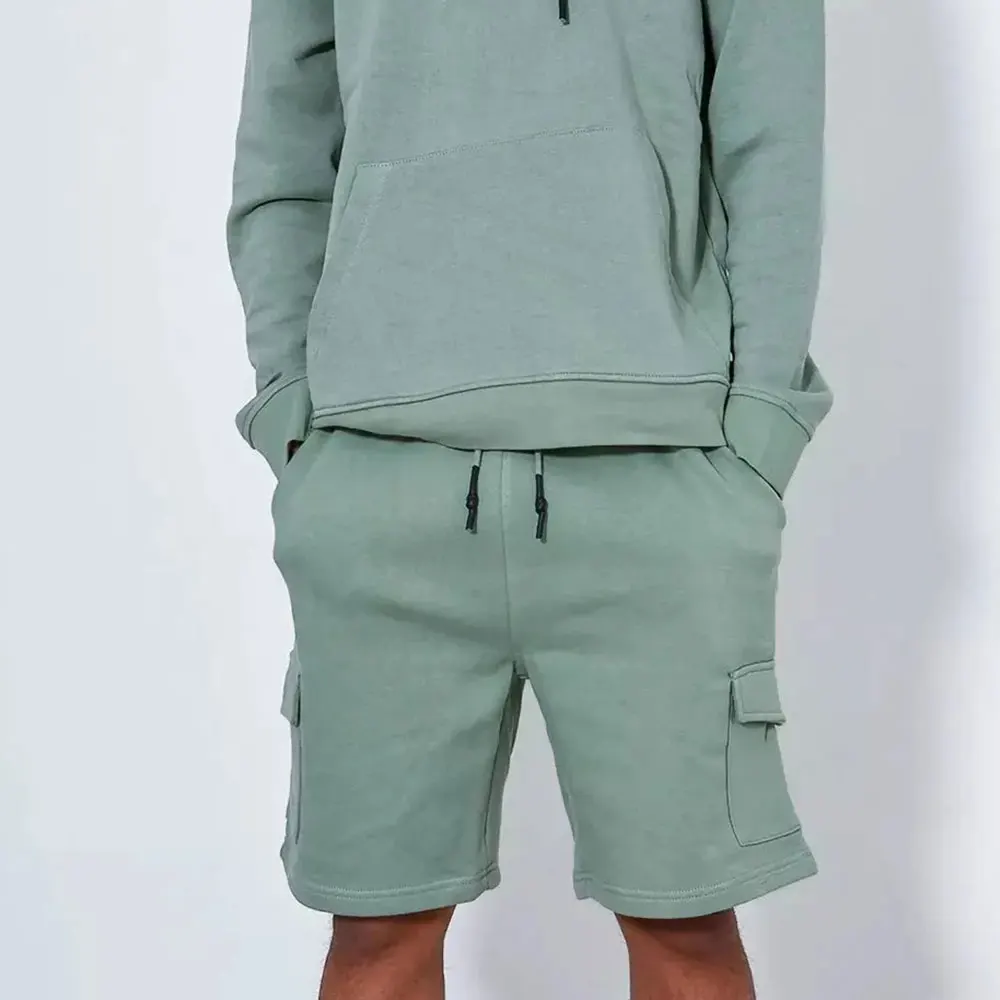 Summer Shorts Hoodie Two Piece Men Tracksuit Short Set Casual With Custom Logo Sportswear Wholesale Tracksuit