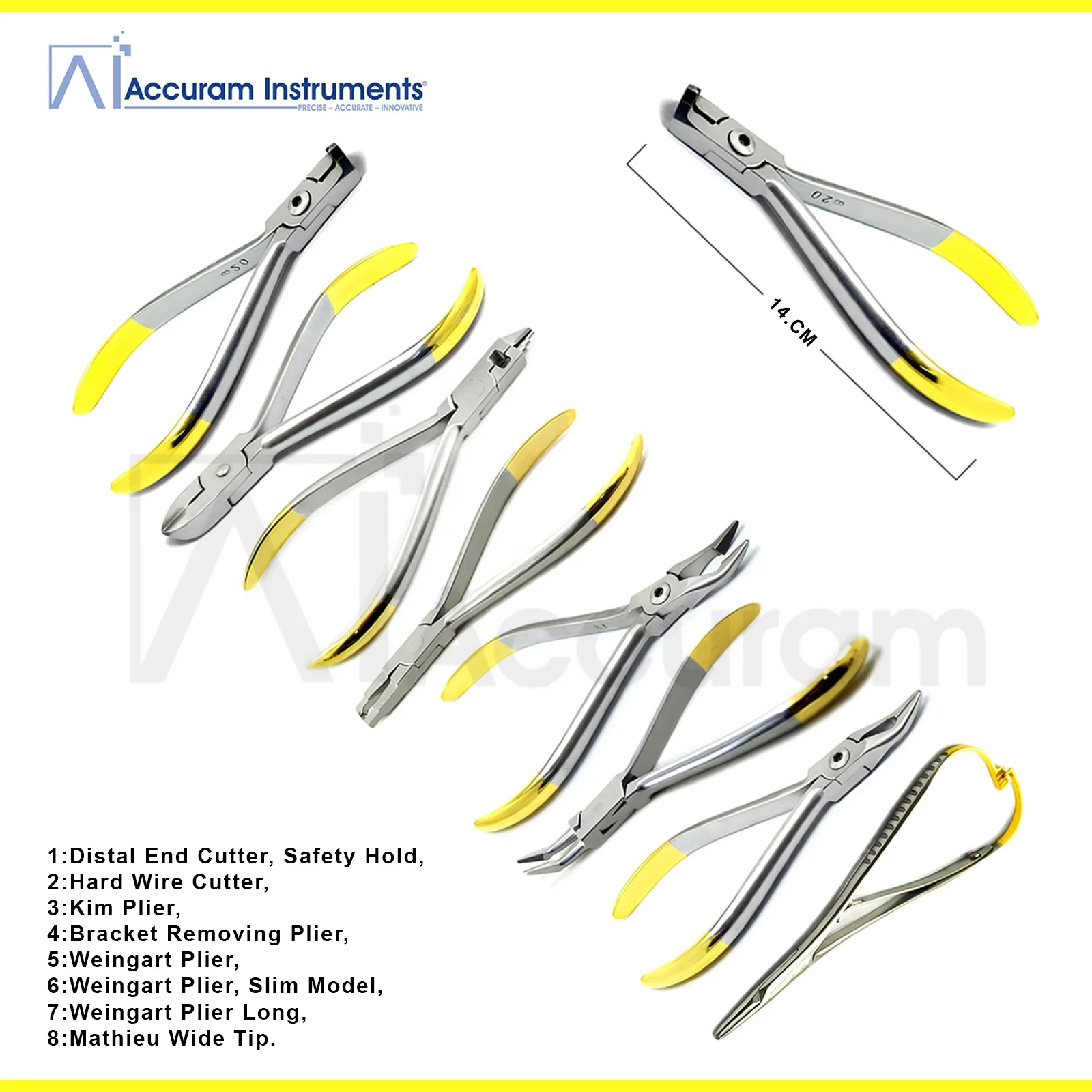 Z Bend Plier Wide 7mm Dental Orthodontic Instruments Orthodontic Wire Bending Plier