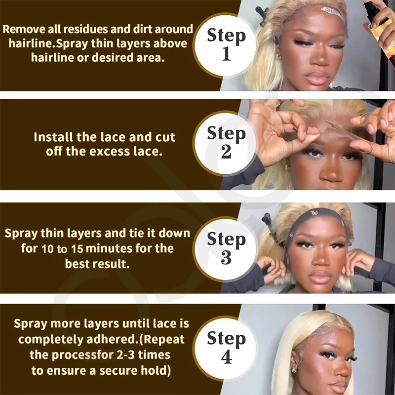 Oalen Private Label Quick Dry Hair Temporary Extreme Hold Wig Lace Adhesive Glue Holding Melting Spray