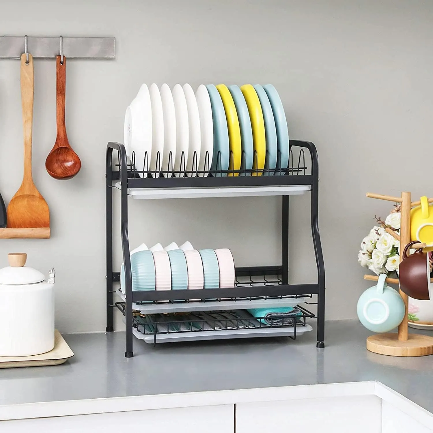 Hot Selling 2 Tier Metal Rack Multi Purpose Use Rack For Kitchen Organizer Bathroom Organizer At Low Price.
