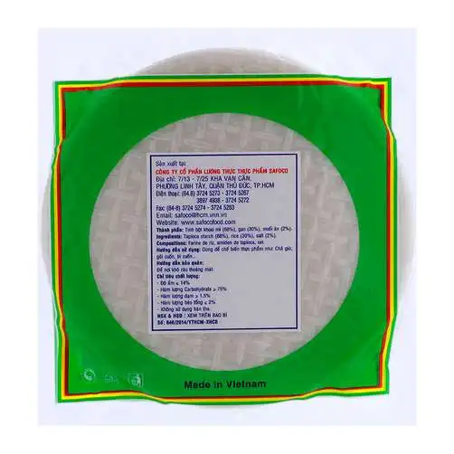 Safoco Rice Paper 500g x 10 (22cm) / Wholesale Safoco Rice Paper 500g / Hot selling Vietnam rice paper