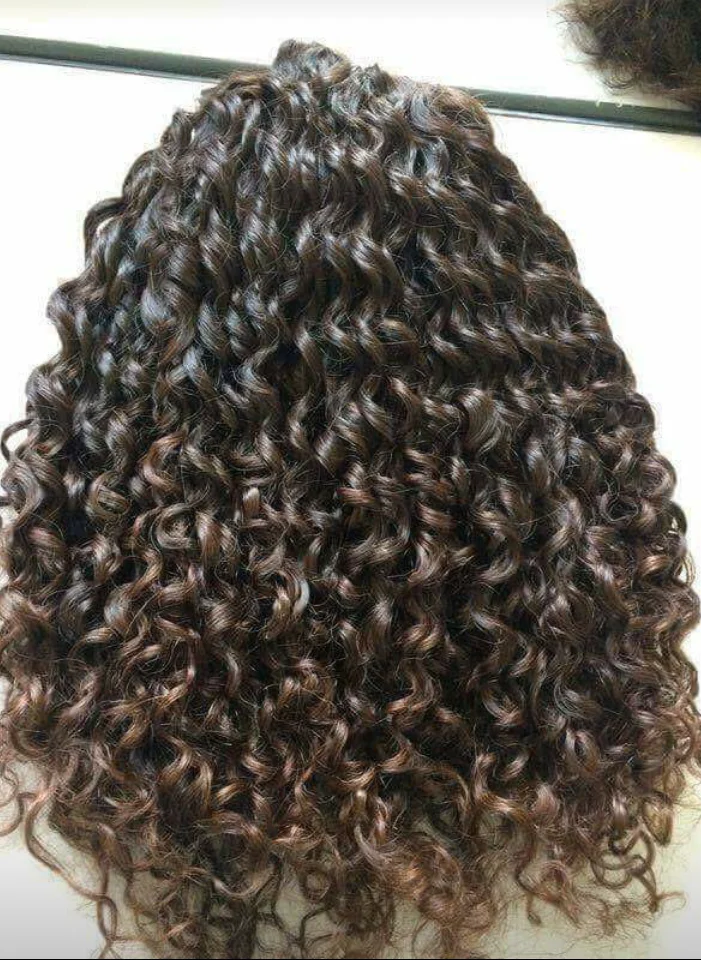 Raw Cuticle Aligned Indian Human Hair Silky Natural Curly Hair And You Can Easily Wash It At Wholesale Price