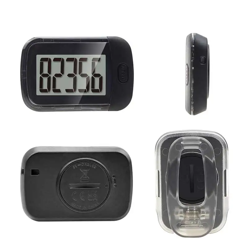 Pedometer 3D Step Counter Extra Large Digital Big Display Pedometer Activity Tracker with Detachable Clip & Lanyard