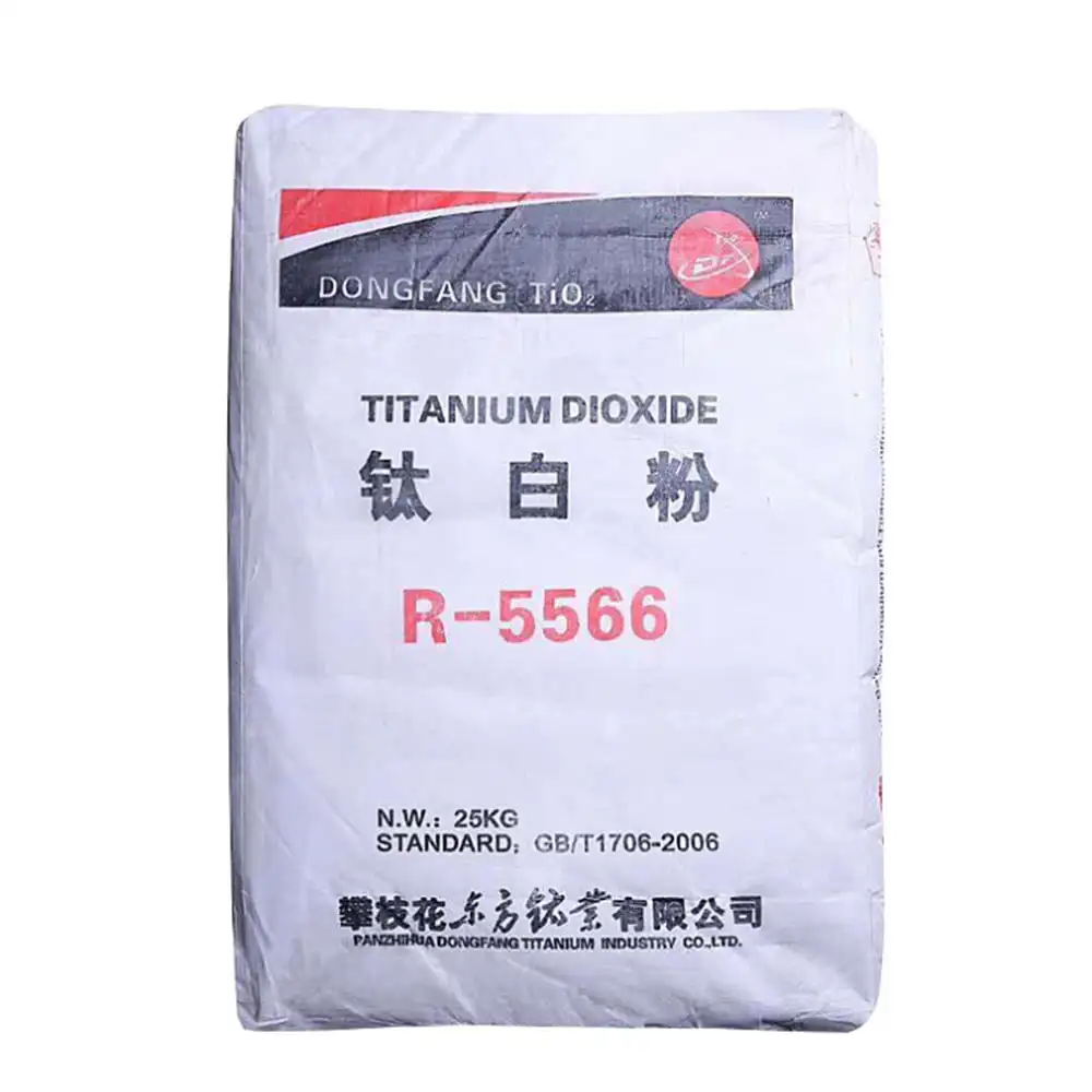 DongFang R5566 TiO2 White Pigment Powder Rutile Titanium Dioxide Exceptional Dispersibility