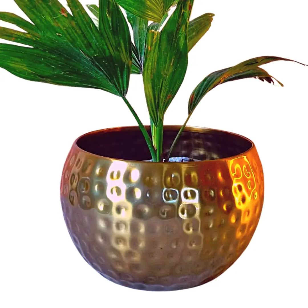 Export Quality Unique Design New Flower Pot Brass Plant Pot for Garden New Look Metal Planters in Wholesale Price