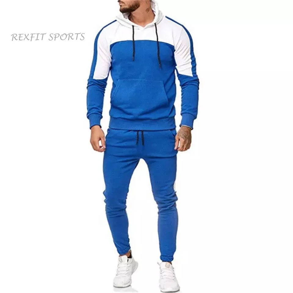 OEM Training Jogging Wear Custom Brand Logo & Design 65% Cotton 35% Polyester Men Gym Tracksuits For Sportswear Tracksuit