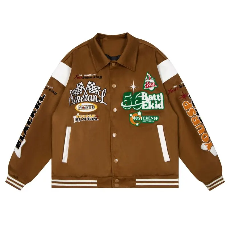 Custom Baseball Versity Jackets For Men Genuine Leather Sleeves Multiple Embroidery Patch Red Black Letterman Varsity Jacket