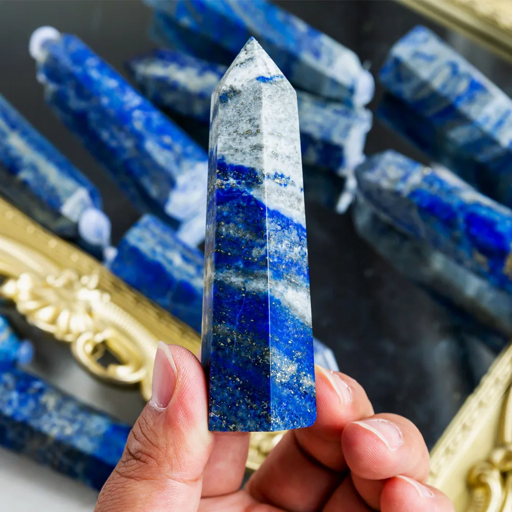 Wholesale High Quality Reiki Lapis Lazuli Point Obelisk Natural Healing Crystal
