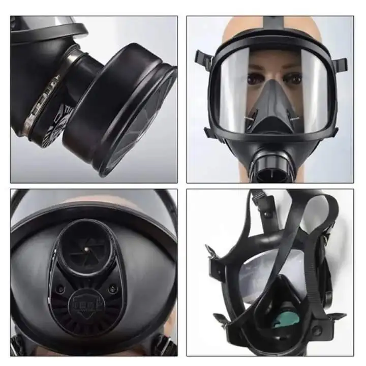 Wholesale Black MF14 Gas Mask Full Face Chemical Respirator Natural Rubber Filter Self-priming