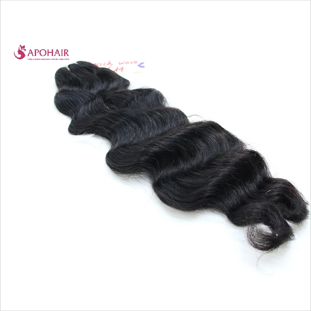 Premium Vietnamese Black Color Machine Weft Hair Extensions Human Hair Extensions Beach Wavy Hair Weft Machine