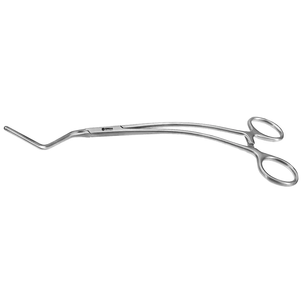 HOT SALE GORAYA GERMAN Bronchus Clamp DeBakey Atraumatic 40mm jaws Curved shanks Stainless Steel 9.25' (23.5cm) CE & ISO