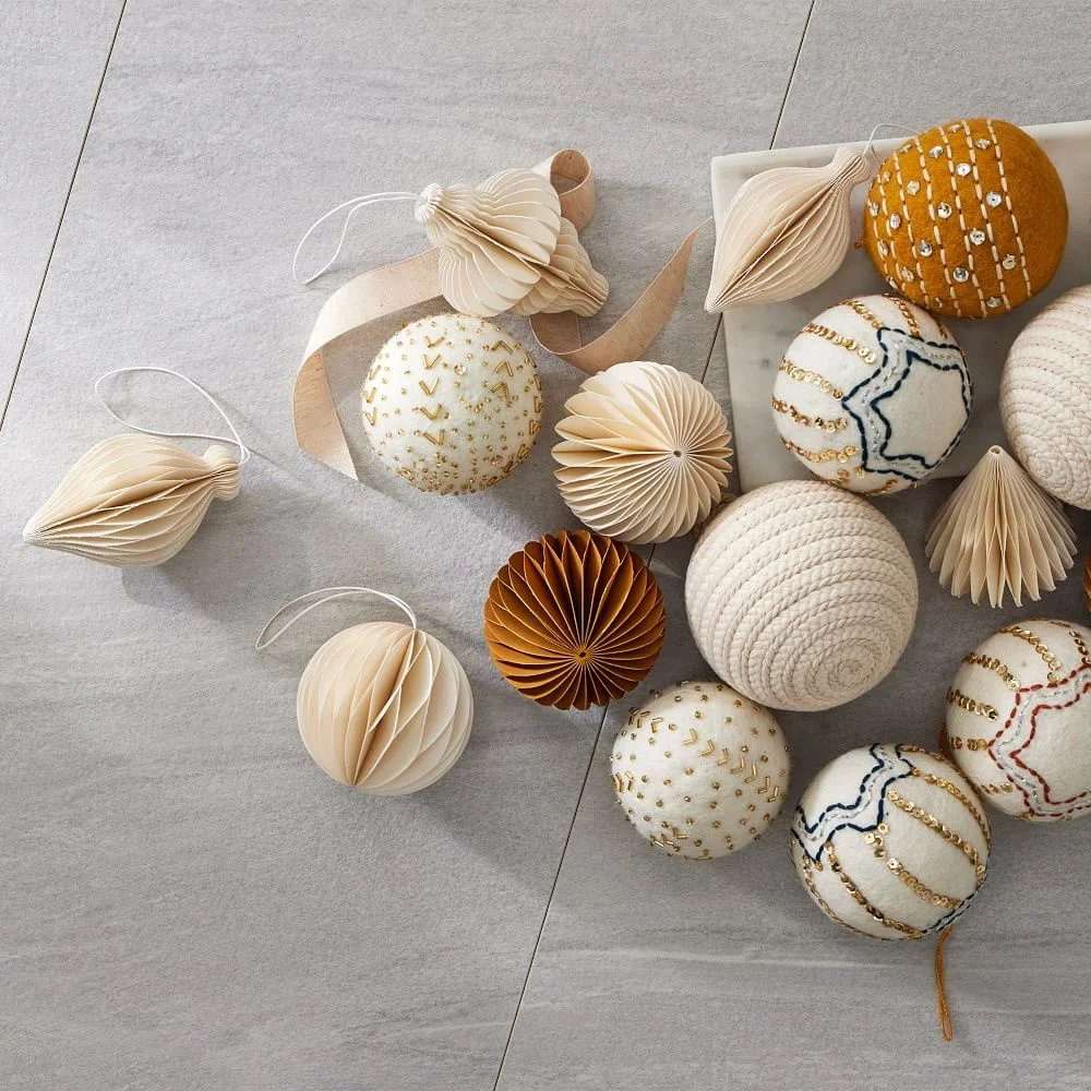 Thick paper honeycomb Christmas Ornaments Paper Baubles Christmas Tree Ornaments Window Display for Xmas