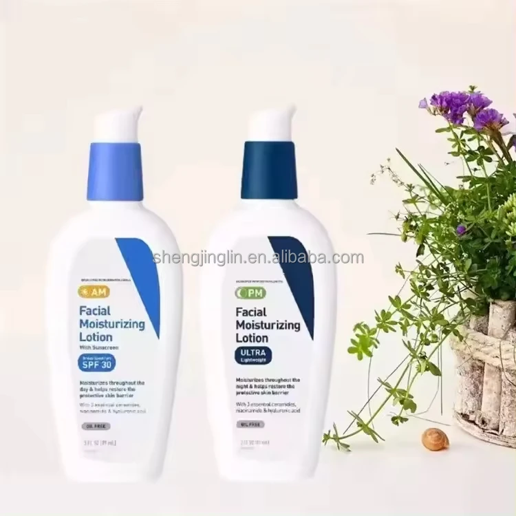 Moisturizing Facial Lotion AM PM Day Night Lotion With SPF30 Repair Sensitive Skin Nicotinamide Ceramide Cream 89ml