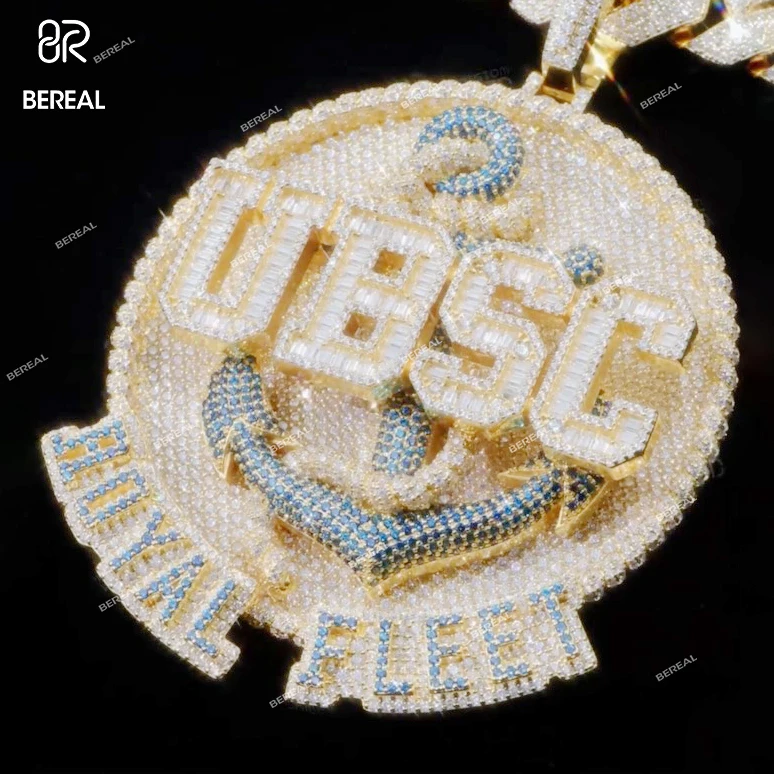 Custom Pass Diamond Test Chain Iced Out Vvs Moissanite 925 Silver 14K Gold Hip Hop Letter Fine Jewelry Necklace Name Pendant Man