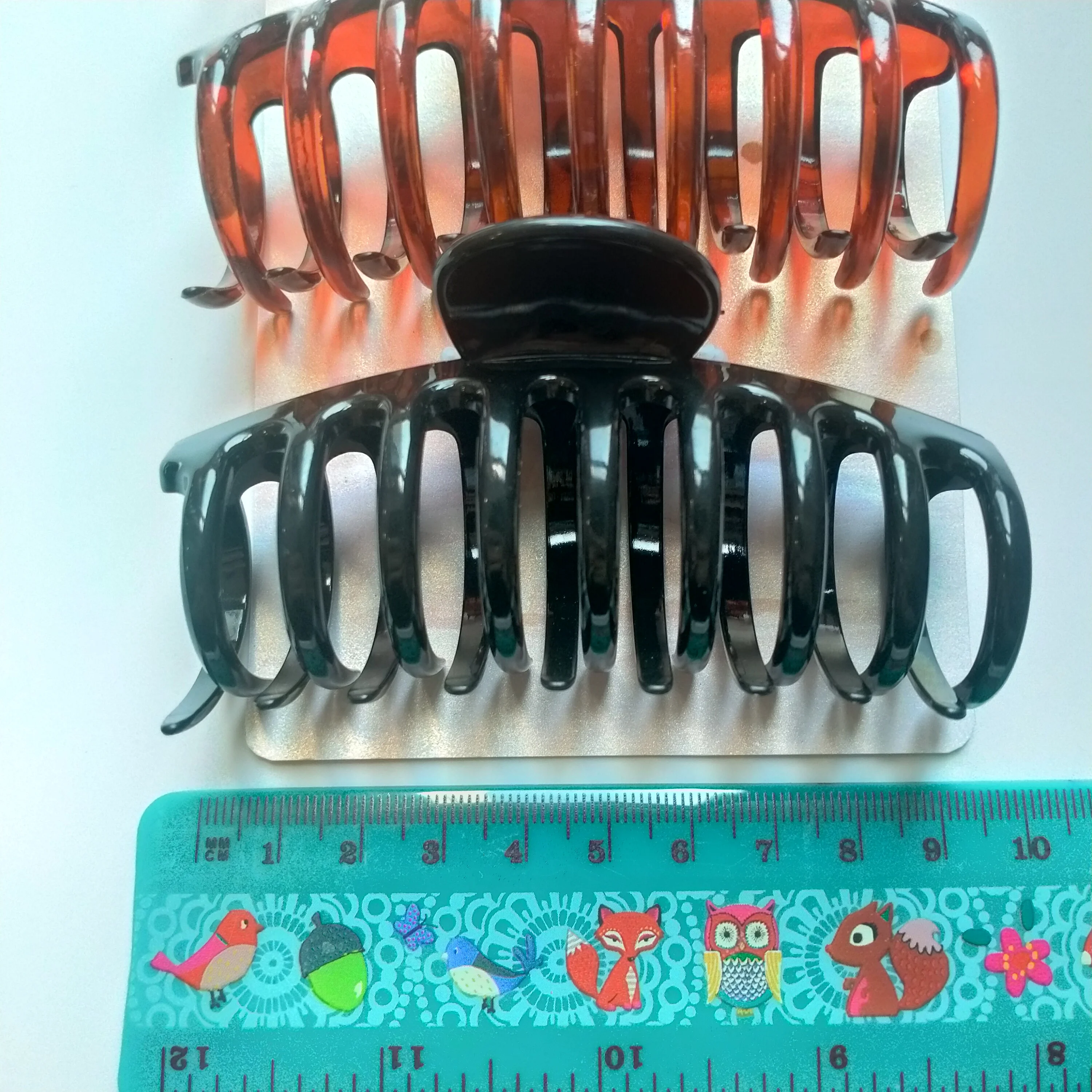 1PCS Plastic 9 cm Hair Claw Clips Hair Accessories Fashion Women Girls Flower Transparent Milk Tea Cellulose Acetate Rhinestone