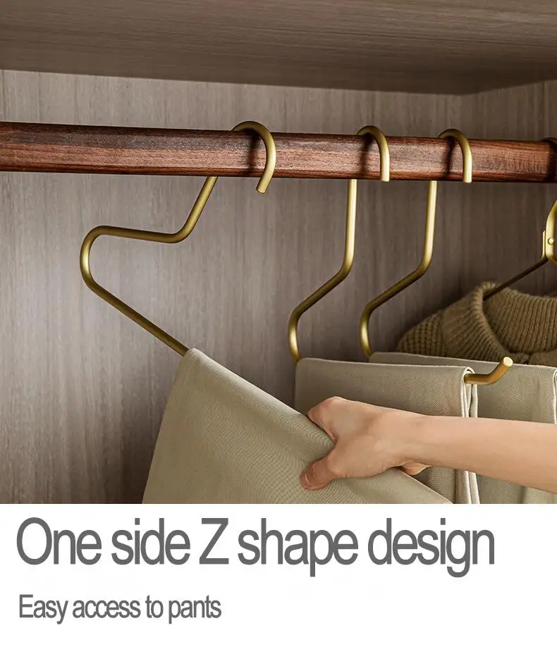Hot Selling Anti-Slip Metal hanger clothes Z Shaped Laundry Hanger Open Ended Pant Custom Hanger