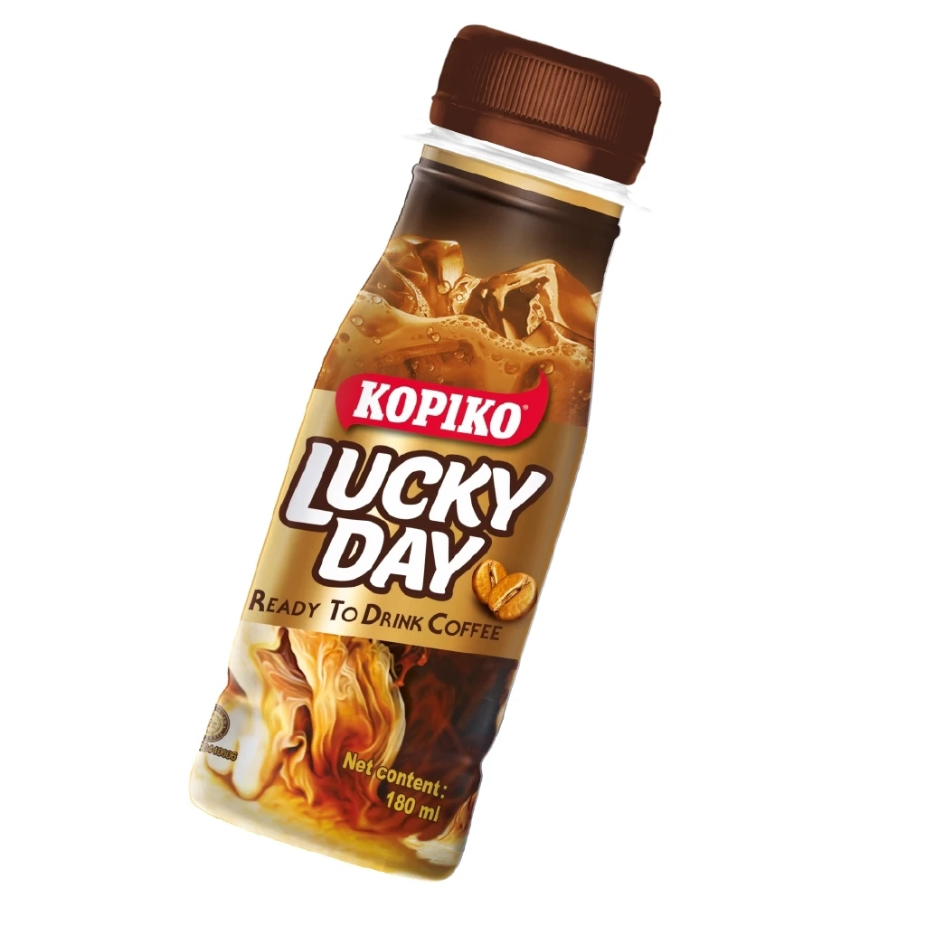 WHOLESALE Beverage Soft Drink Coffee Drink Kopiko Lucky Day 180ml Bottle Sweet Indonesia Products. FAVORIT