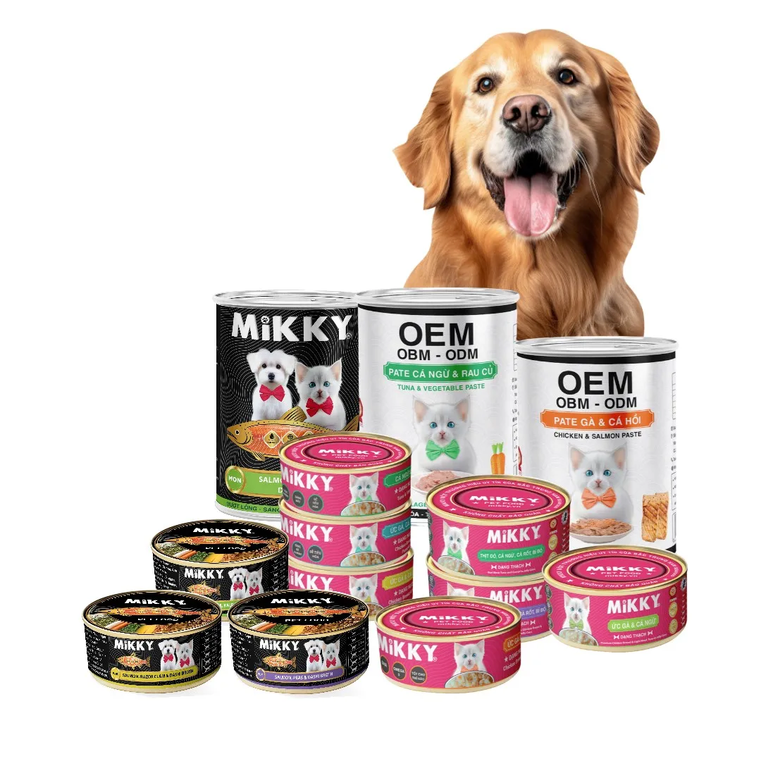 Low MOQ Brown Meat Salmon, Carrot, Dashi in Gravy Can Food Wholesale Custom Orders 2 Years Shelf Life Origin From Vietnam