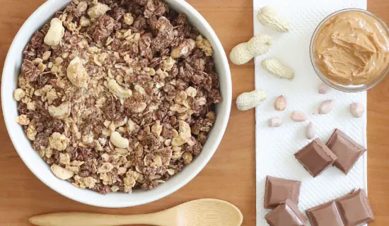 Healthy On the go Mini Sized 60g Packaging Ready to Eat Granola Creations Toasted Muesli Peanut Butter & Chocolate