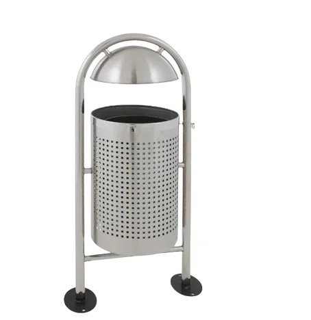 Metal Stainless Steel Dustbin Cylindrical Shape Modern Design Bin Handmade Dustbin For Home Indoor And Outdoor Use