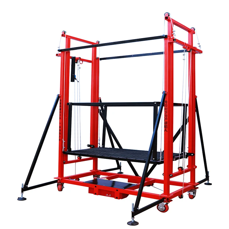 New type 3m 5m 6m electric lifting scaffolding telescoping lift construction indoor freight lift