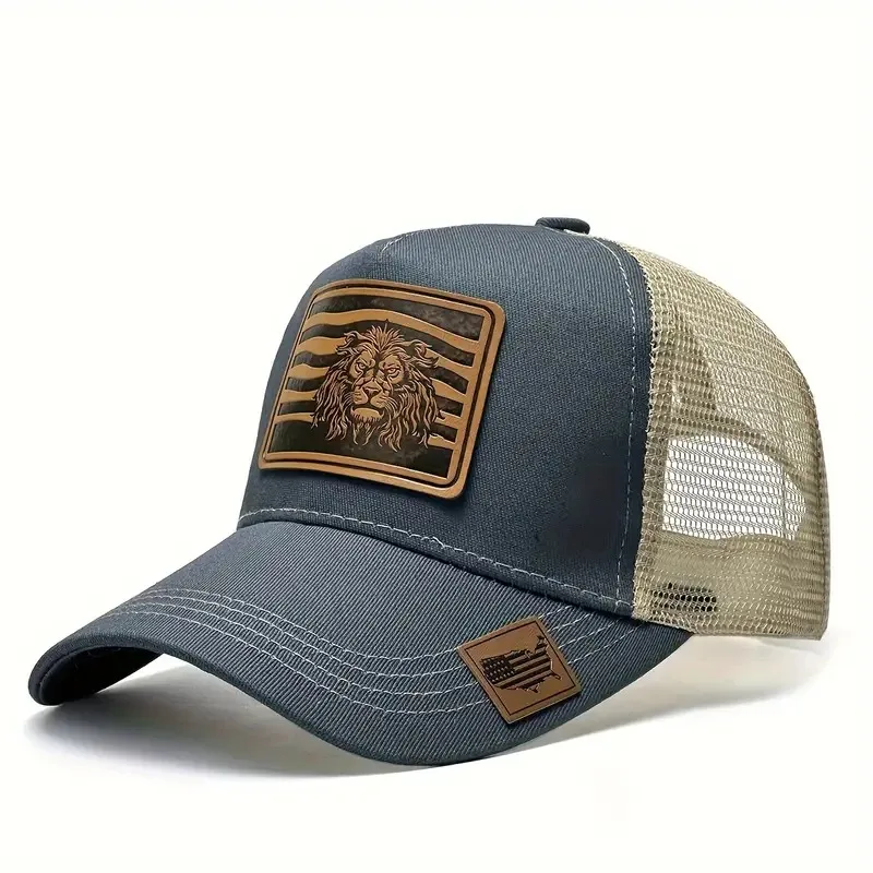 Wholesale Baseball Cap Mesh Leather Patch Fashionable 5 Panel Golf Hats Plastic Closer Trucker Caps Customized Made In Vietnam