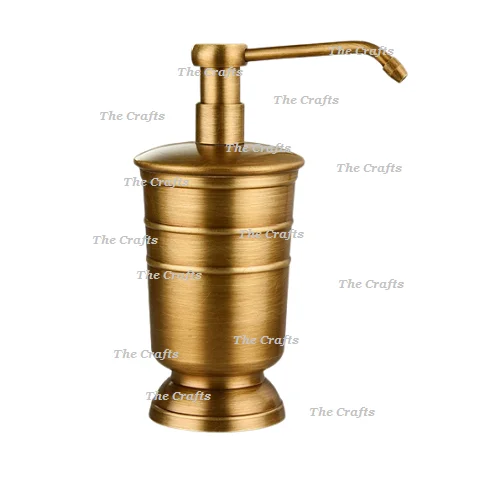 Deluxe Quality Round Shape Golden Color Soap Dispenser Classic Design Brass Bathroom Liquid Soap Dispenser