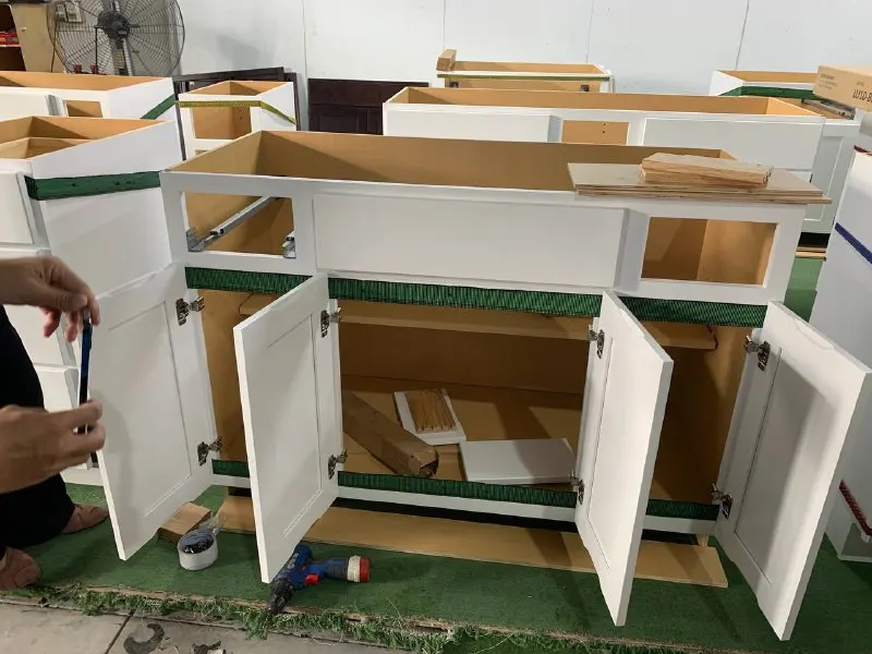 Real Wood Kitchen Cabinets Unfinished Solid Wood Cabinets Hard Wood Kitchen Cabinets High Quality From Vietnam Factory