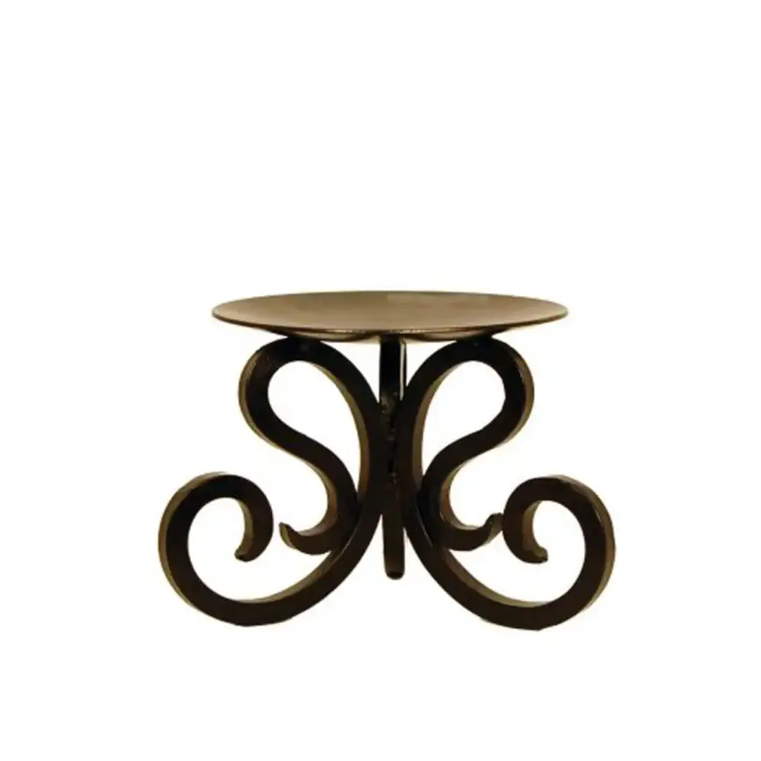 Retro Iron Black Table Top Tealight Standing Metal Candle Holder Creative Design Industrial Centerpiece Decoration