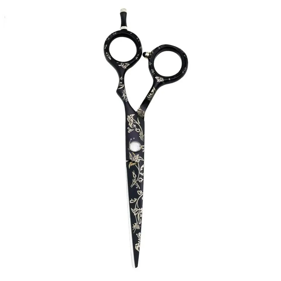 Top Best 6' High Quality Barber Scissors Unique Paper Print Design for Hair Dressing and Eyelash Tweezers Beauty Type