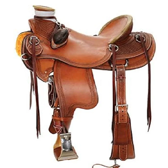 High Quality Premium Western Leather Horse Saddle Wade Tree a Fork for Ranch Work English Style for Horse Riding