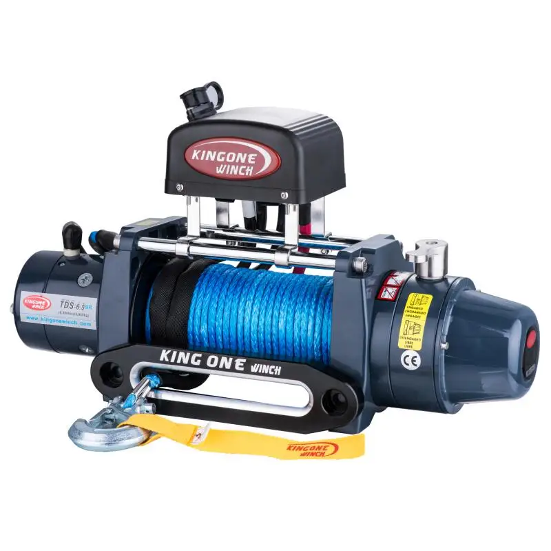 KINGONE 9500lbs Electric Car Winch Waterproof IP67 12/24v with Synthetic Rope