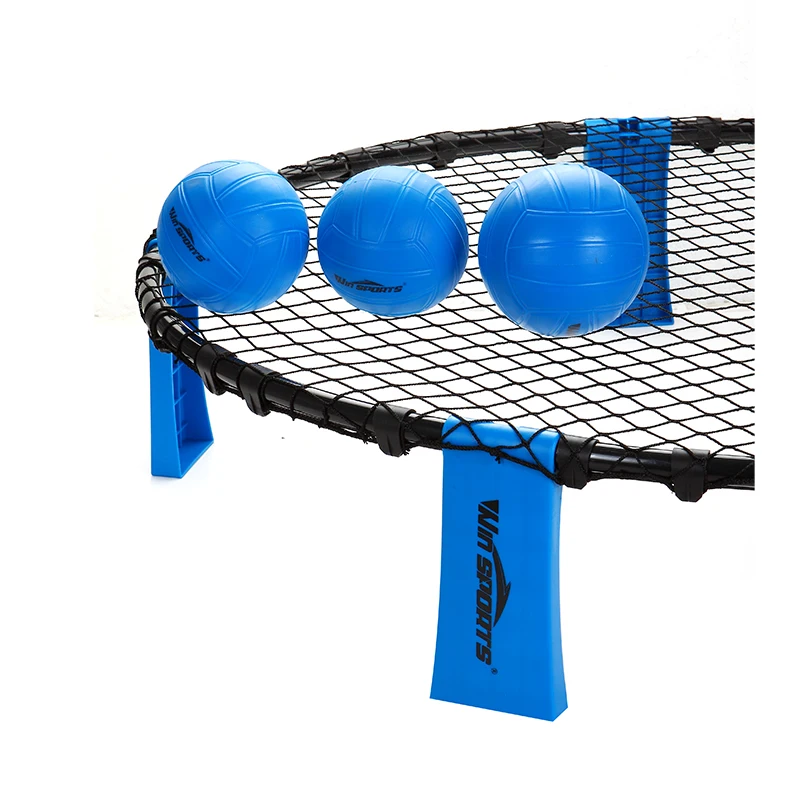 Spike Game Set Strikeball Standard 3 Balls Kit - Upgraded Spike Ball Playing Net Game for The Beach Backyard Park and Indoor