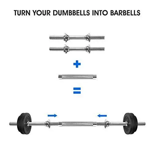 Gym Weightlifting Equipment Standard Spinlock Dumbbell Extension Bar Barbells Extender Connector Linker Connecting Rod