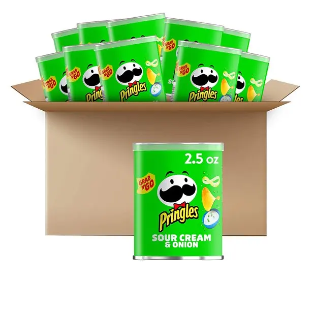 Оригинальные чипсы для картофеля Pringle из кислого крема и лука 2 5 унций (комплект