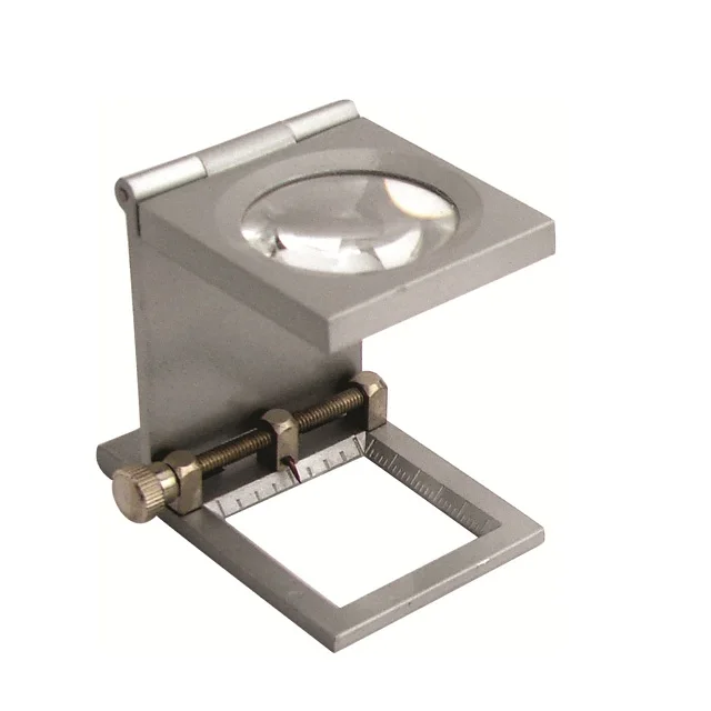 Aluminium 10X Magnifying Loupes for Textile Eyeglass Folding Linen & Mesh Counting Diamond & Gemstone Grading in the Industry