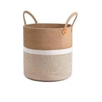 Best Selling Large Woven Jute Rope Basket Tall Laundry Basket Hamper for Dirty Clothes in Living Room Buy From India