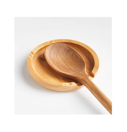 Hot Sell Spoon Rest Made with Natural Wood Kitchenware Item Spoon Rest Heat Resistant Kitchen Utensils cheap price