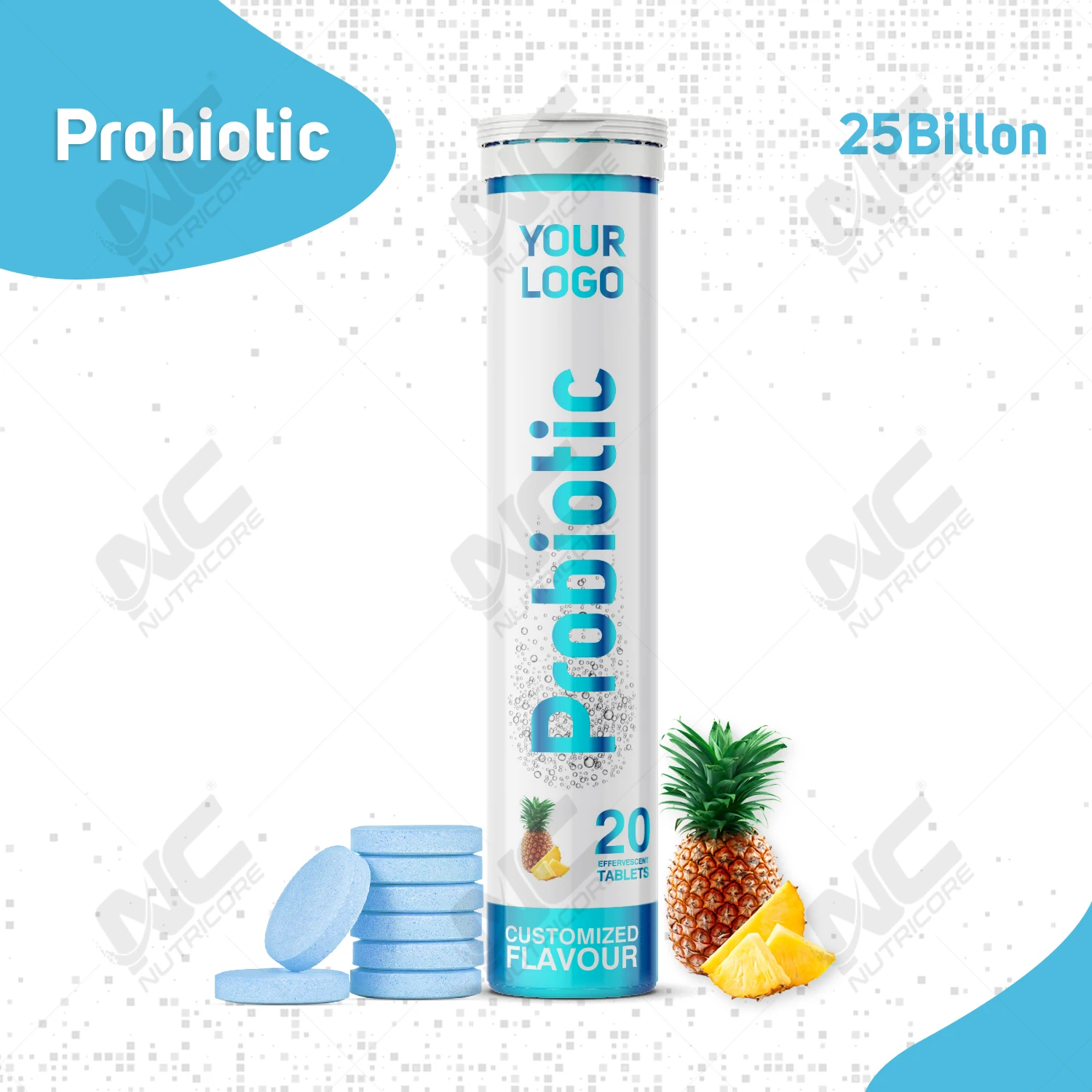 Customized Labeling Healthcare Supplement Effervescent Probiotics Tablets