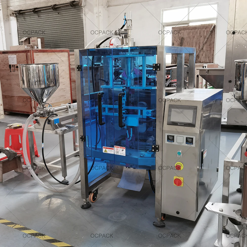 Automatic sunflower seed pouch oil filling machine cooking oil plastic bag packing machine