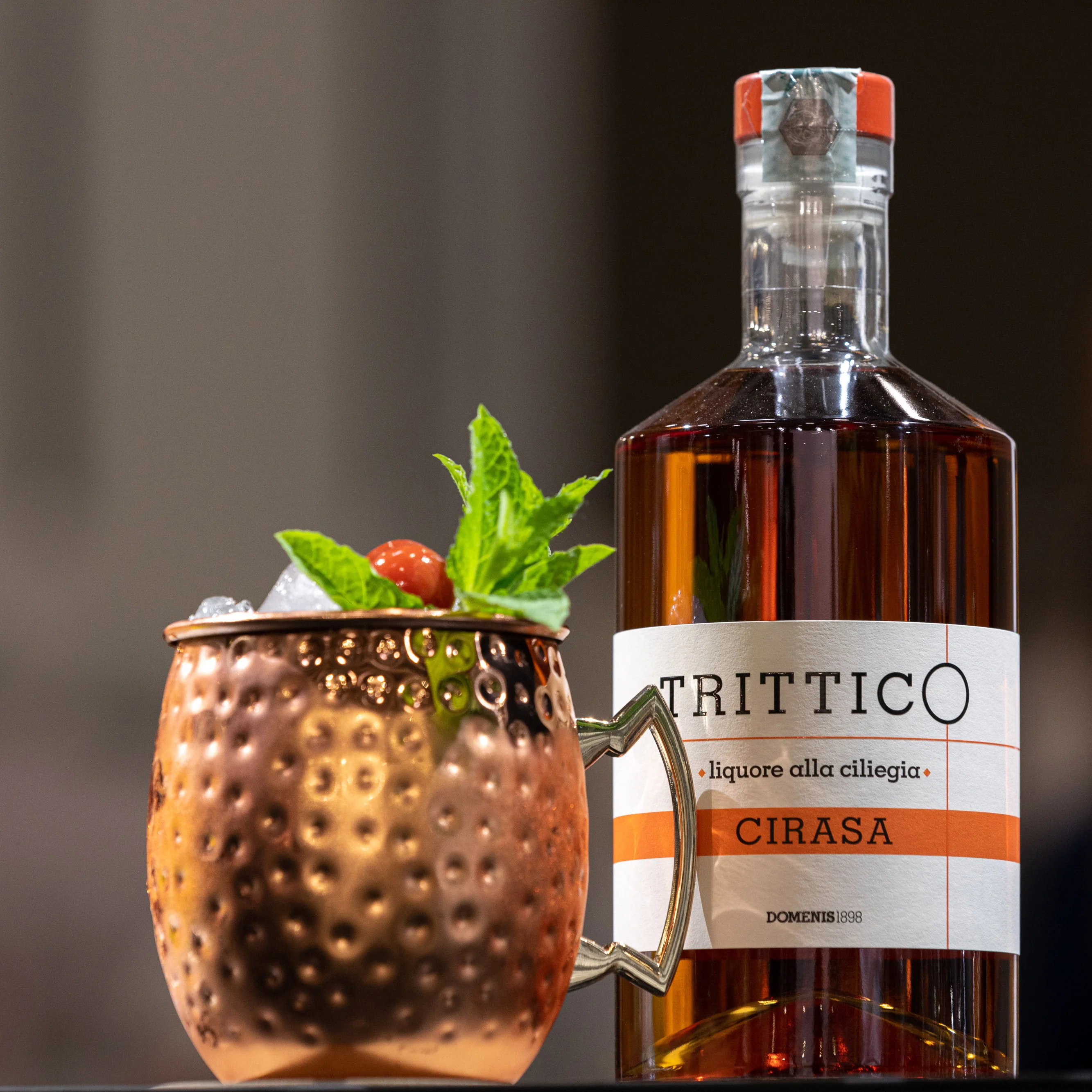 High Quality Premium Italian Cherry Liqueur TRITTICO Cirasa 70 cl glass bottle