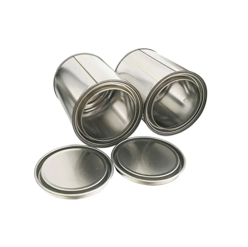 2021 wholesale price 1 litre empty thinner can metal round chemical jar