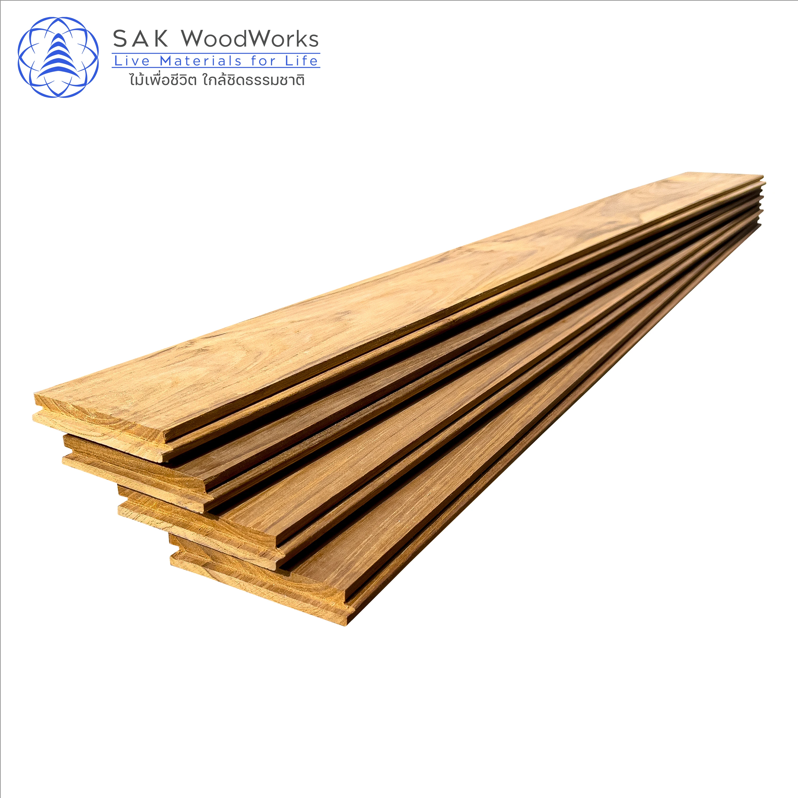 Thai Teak Parquet Boards by SAK WoodWorks | 15 X 90 X 300-900 Mm. | Luxurious Premium Indoor Wood Flooring FSC Certified