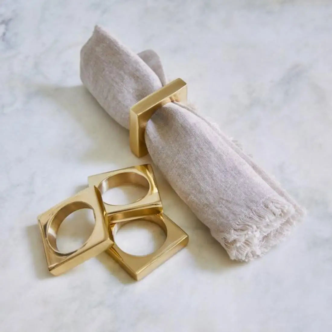 Buy Online metal napkin Ring Copper Tone Premium Grade Top Quality Reusable Cloth Tissues Holder Napkin Holder Private Logo