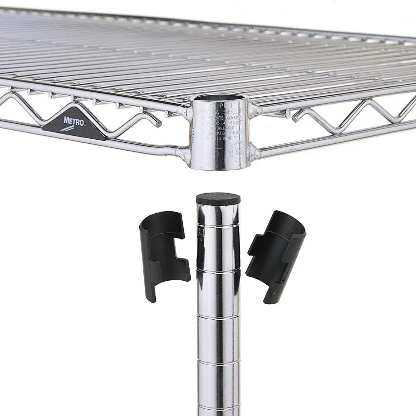 Premium Grade Industrial Usage Stainless Steel Super Erecta Metro 5-Shelf Wire Shelving Unit Heavy Duty Double Sided