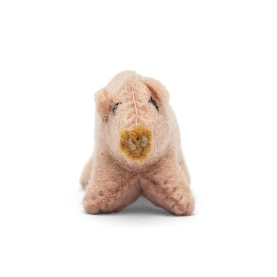SnuggleMe Plush Pink Piggy Pal Handcrafted Felt Pig Soft Perfect for Kids Nursery Decor and Piggy Enthusiasts Educational Toy