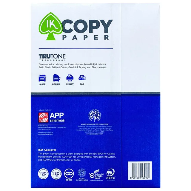 ik plus  A4 Copier Paper( 80gsm, 75gsm, 70gsm)